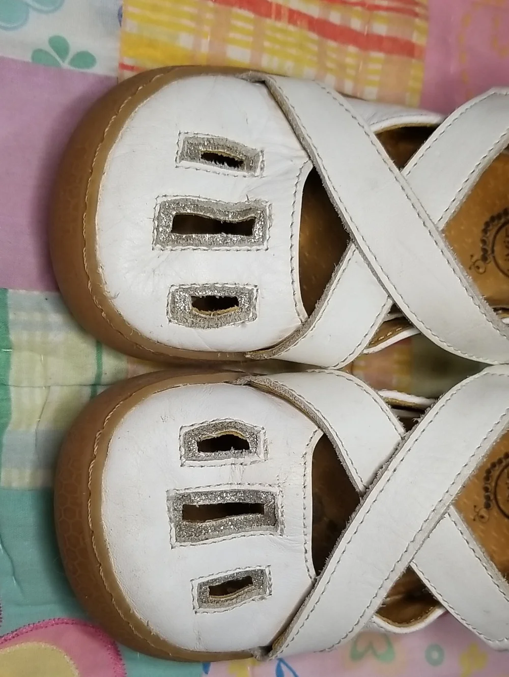 Livie & Luca White Leather Mary Jane Shoes with Criss Cross Straps Size 11 Luz